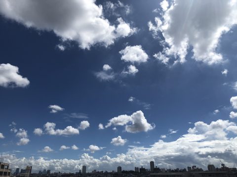 版権フリーの空と雲の写真素材